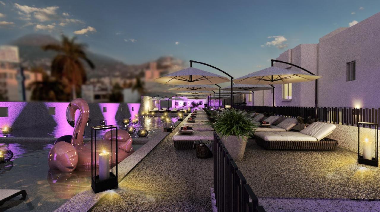 Hs Hotsson Hotel Acapulco Buitenkant foto The rooftop bar